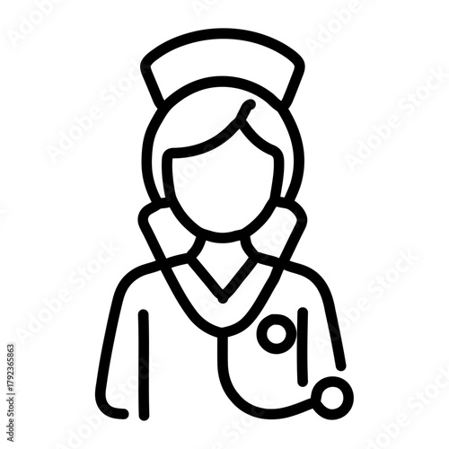 Anesthesia Nurse icon vector image. Can be used for Nursing.