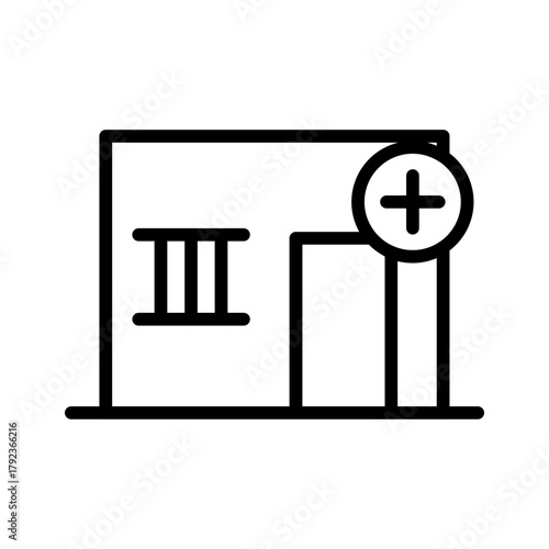 Isolation Ward icon vector image. Can be used for Nursing.