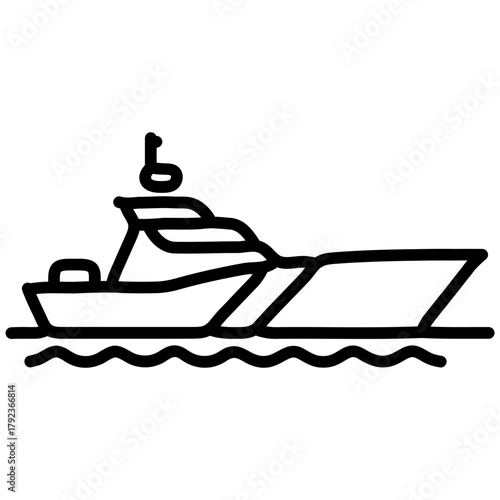 Coastline Patrol icon vector image. Can be used for Public Services.