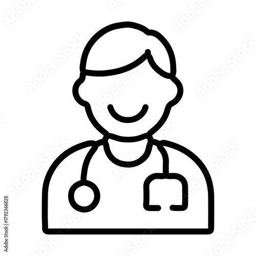 Community Health Worker icon vector image. Can be used for Public Services.