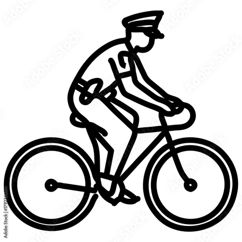 Cyclist Patrol icon vector image. Can be used for Public Services.