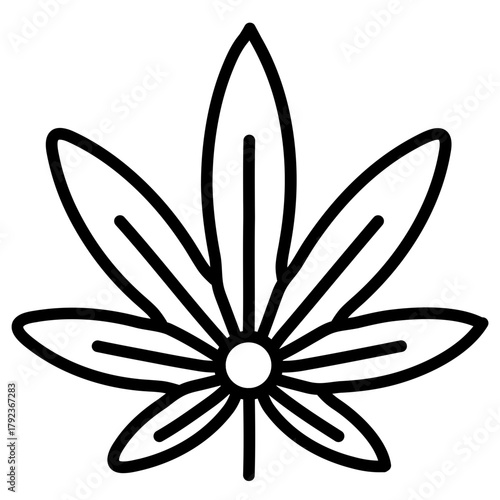 Cannabis icon vector image. Can be used for Addiction.