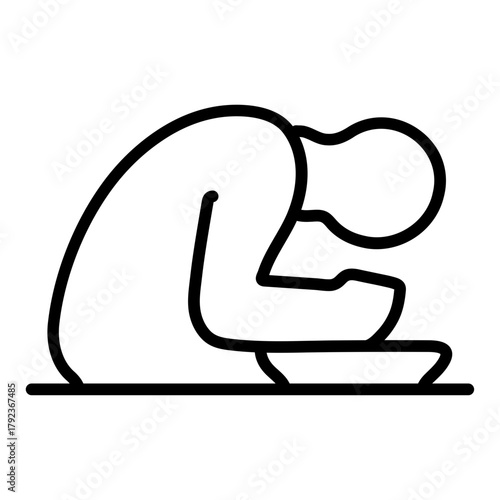 Disordered Eating icon vector image. Can be used for Addiction.