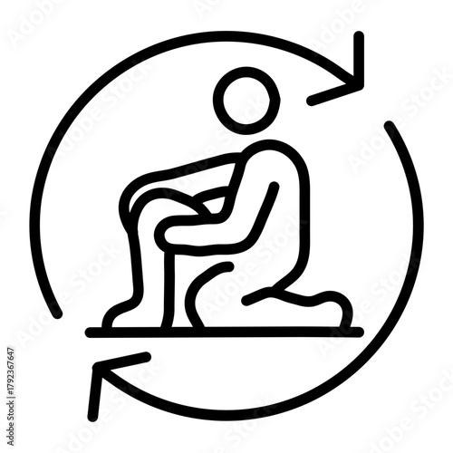 Exercise Dependence icon vector image. Can be used for Addiction.