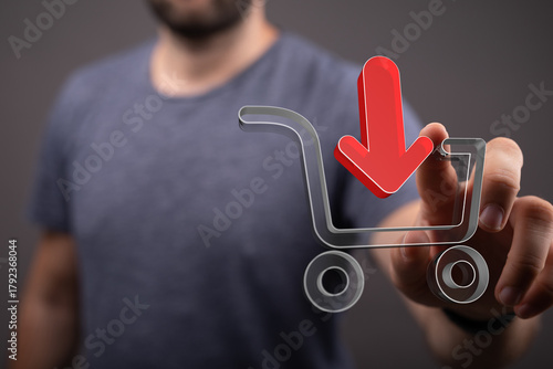 Abstract online shopping co...