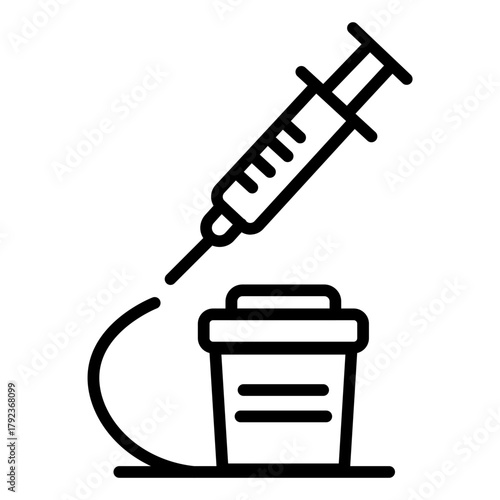 Needle Exchange icon vector image. Can be used for Addiction.