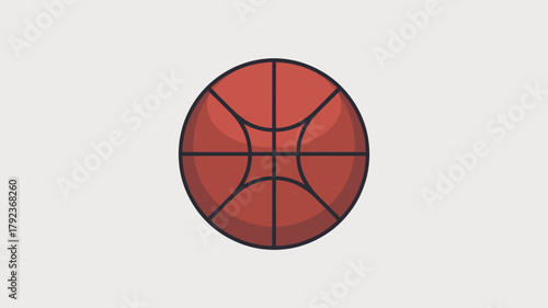 Isolated basketball vector illustration flat design style perfect for sports themed graphic elements and app icons
