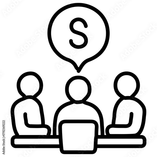 Investor Meetups icon vector image. Can be used for Coworking Space.
