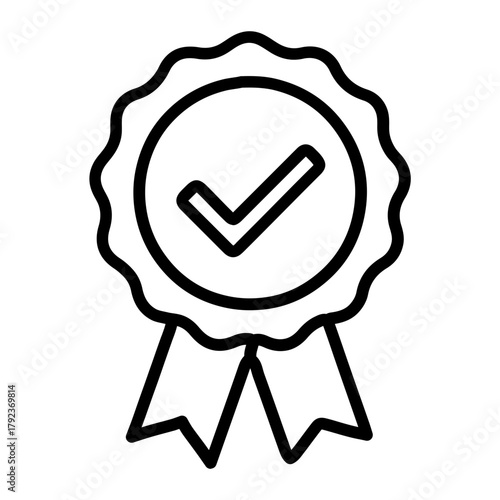 Certification Seal icon vector image. Can be used for Compliance And Regulation.