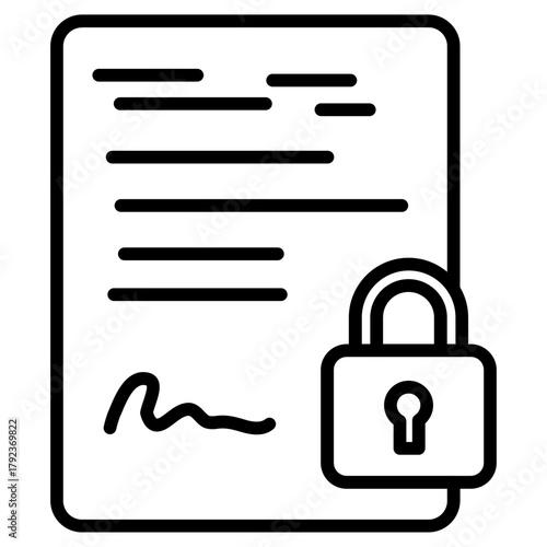 Confidentiality Agreement icon vector image. Can be used for Compliance And Regulation.