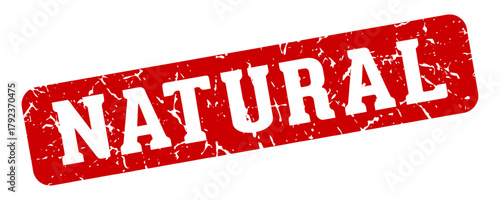 natural rectangular sign. natural stamp