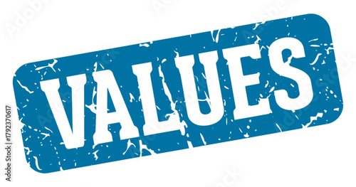 values rectangular sign. values stamp
