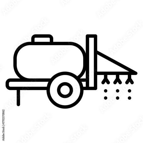 Crop Sprayer icon vector image. Can be used for Agriculture.
