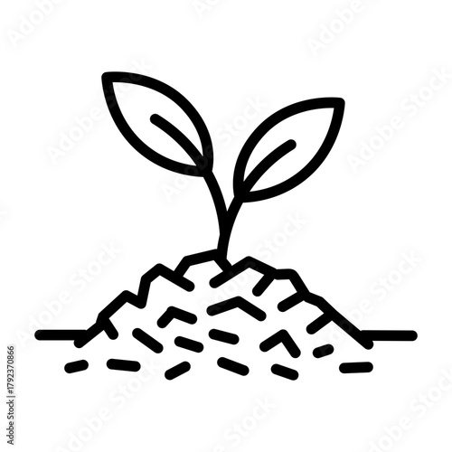 Mulching icon vector image. Can be used for Agriculture.