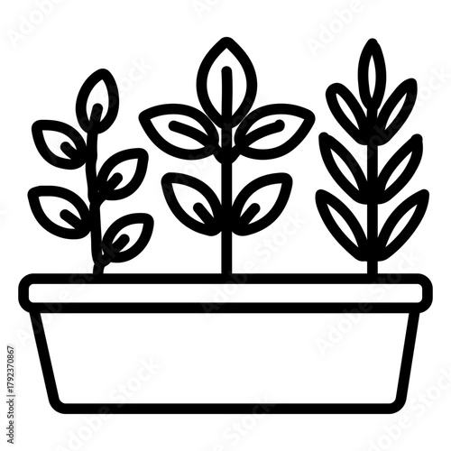 Herb Garden icon vector image. Can be used for Agriculture.