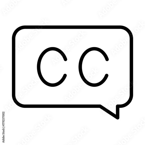 Closed Captioning icon vector image. Can be used for Video Blog.