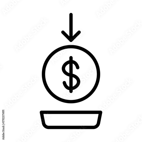 Monetization icon vector image. Can be used for Video Blog.