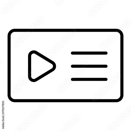 Video Title icon vector image. Can be used for Video Blog.