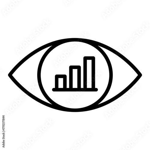 View Count icon vector image. Can be used for Video Blog.