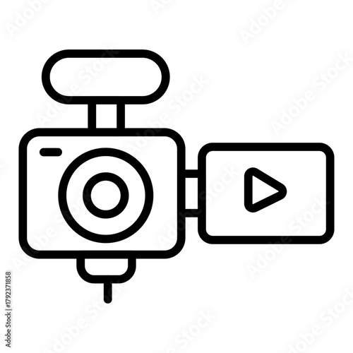 Vlogging Camera icon vector image. Can be used for Video Blog.