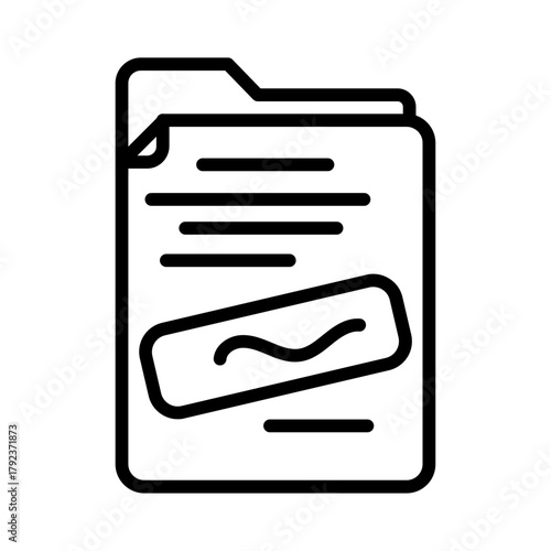 Confidential File icon vector image. Can be used for Documents And Files.