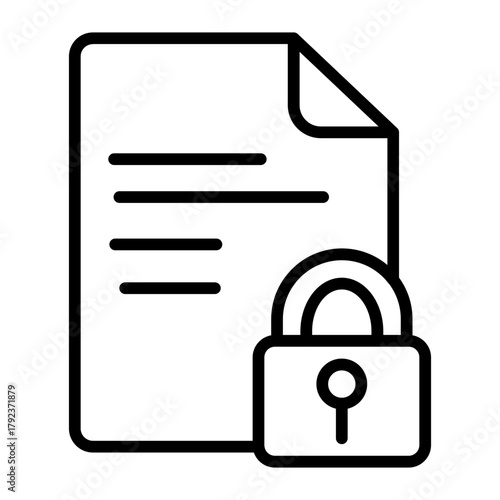 Encrypted File icon vector image. Can be used for Documents And Files.