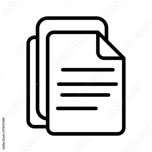 Duplicate File icon vector image. Can be used for Documents And Files.