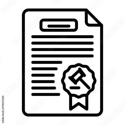 Legal Document icon vector image. Can be used for Documents And Files.