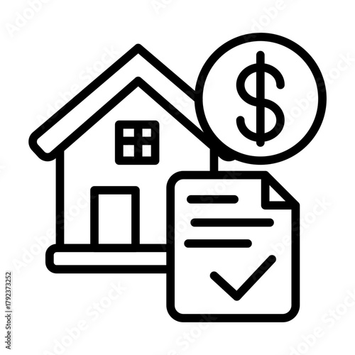 Mortgage Loan icon vector image. Can be used for Credit And Loan.