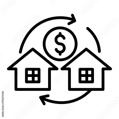 Refinancing icon vector image. Can be used for Credit And Loan.