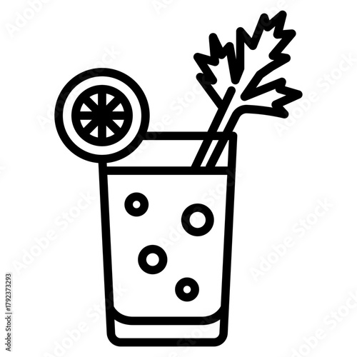 Bloody Mary icon vector image. Can be used for Bar.