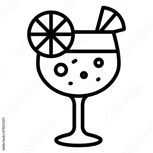 Gin Tonic icon vector image. Can be used for Bar.