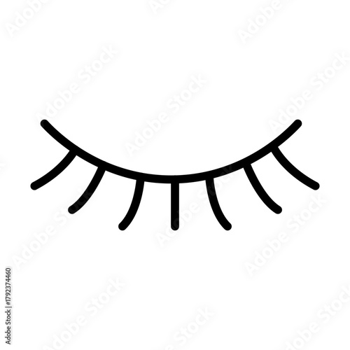 False Eyelashes icon vector image. Can be used for Cosmetology.
