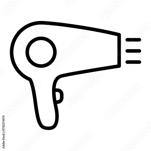 Hair Dryer icon vector image. Can be used for Cosmetology.