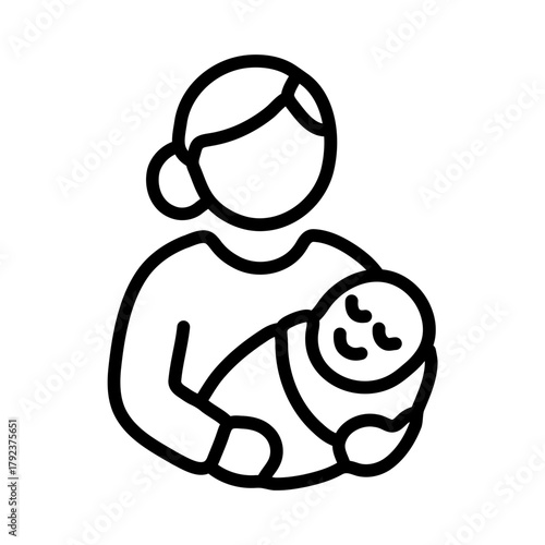Postnatal Care icon vector image. Can be used for Maternity.