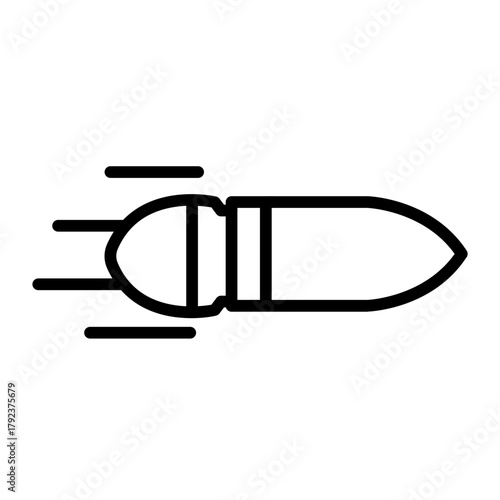 Ballistics icon vector image. Can be used for Crime Investigation.