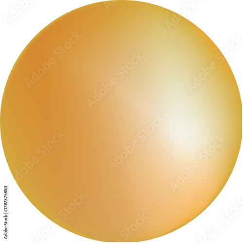黄色い球体のイラスト