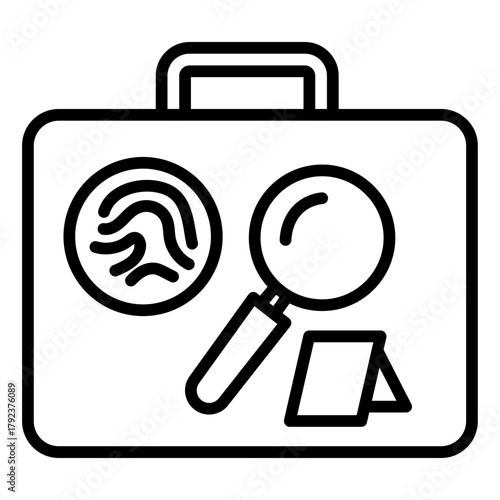 Forensic Kit icon vector image. Can be used for Crime Investigation.