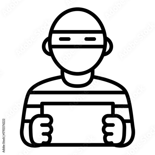 Perpetrator icon vector image. Can be used for Crime Investigation.