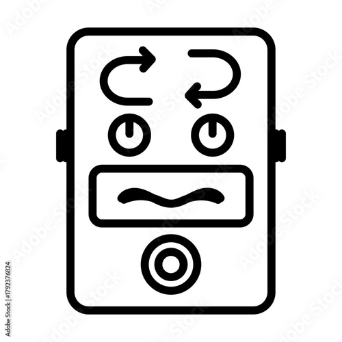 Loop Pedal icon vector image. Can be used for Artist Studio.