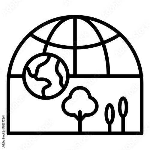 Biosphere icon vector image. Can be used for Geography.