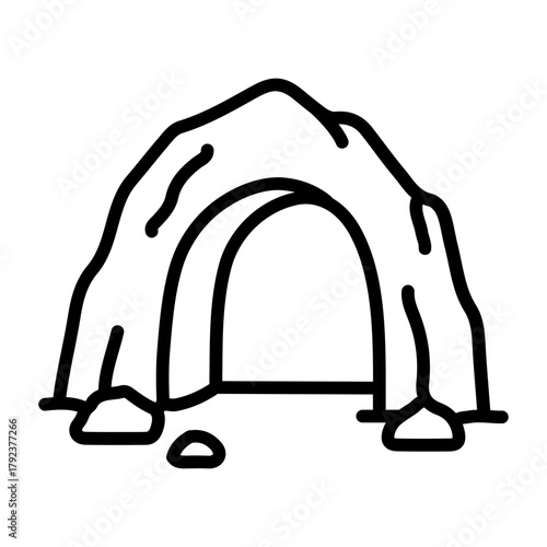 Cave icon vector image. Can be used for Geography.