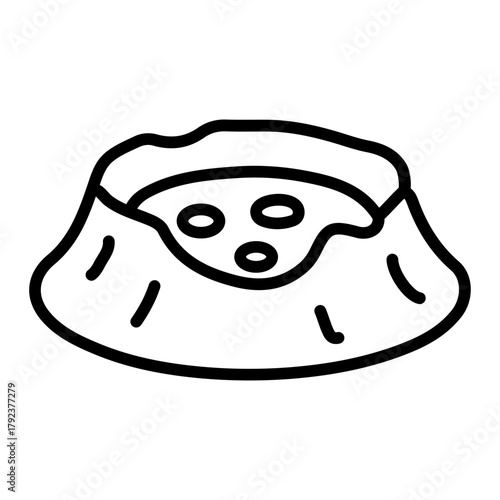 Crater icon vector image. Can be used for Geography.