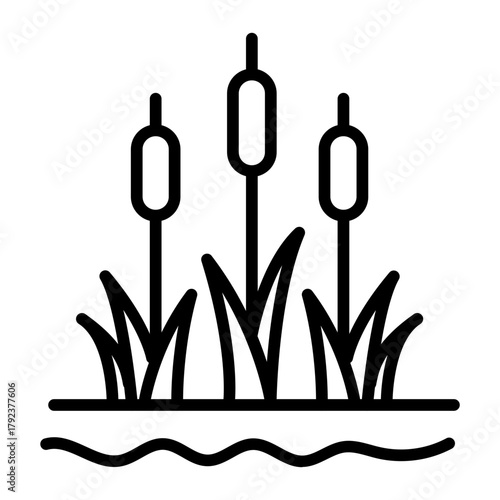 Marsh icon vector image. Can be used for Geography.