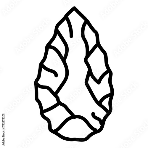 Flint Tool icon vector image. Can be used for Archeology.