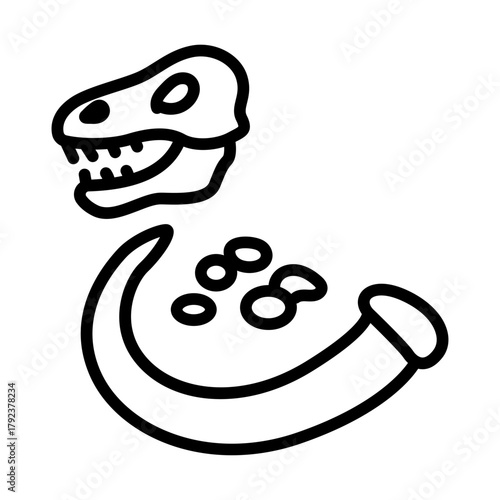 Megafauna Remains icon vector image. Can be used for Archeology.