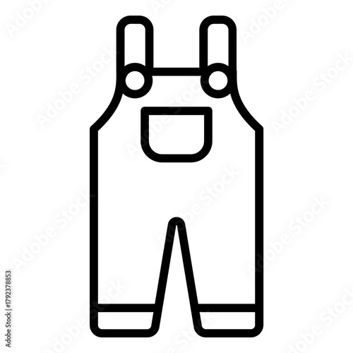 Overalls icon vector image. Can be used for Laundry.