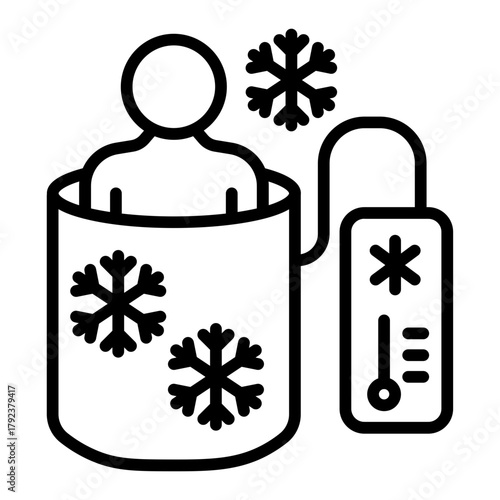 Cryotherapy icon vector image. Can be used for Dermatology.