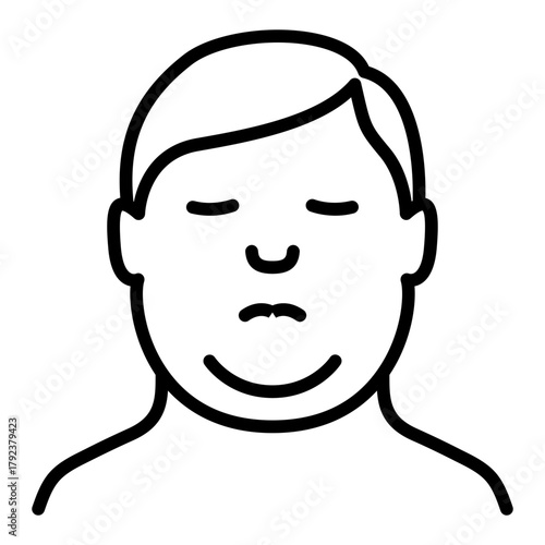 Double Chin icon vector image. Can be used for Dermatology.