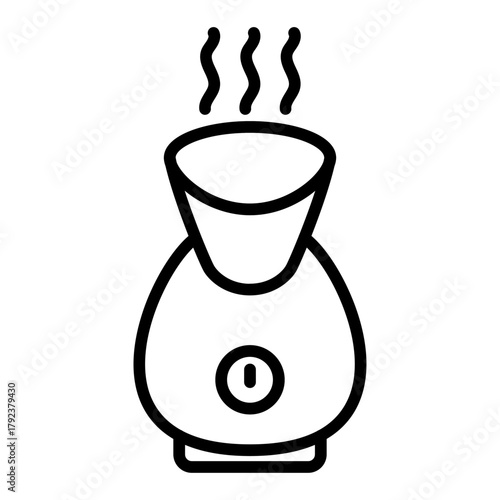Facial Steamer icon vector image. Can be used for Dermatology.